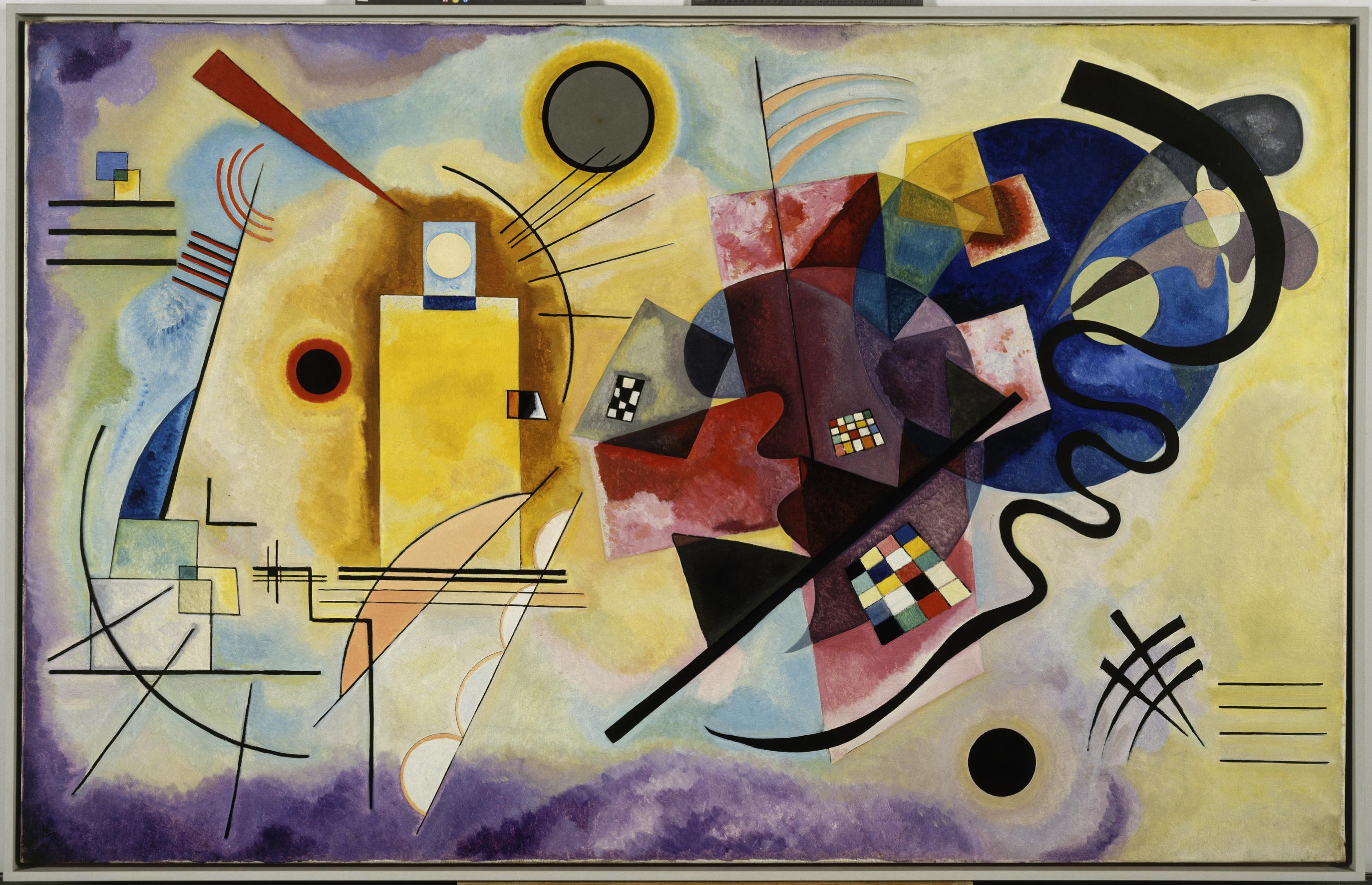 Retrospectiva de Kandinsky en Centro Centro 4 Gelb-Rot-Blau(Amarillo-rojo-azul), 1925. © Vassily Kandinsky, VEGAP, Madrid 2015