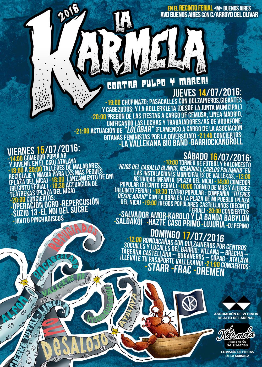 Fiestas de la Karmela 2016 en Vallekas 1 Fiestas de la Karmela 2016