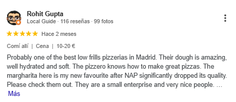 La Regina Margherita, una de las mejores pizzerías sencillas de Madrid 1 La Regina Margherita