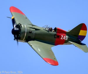 Exhibición de vuelo de aviones clásicos en Madrid